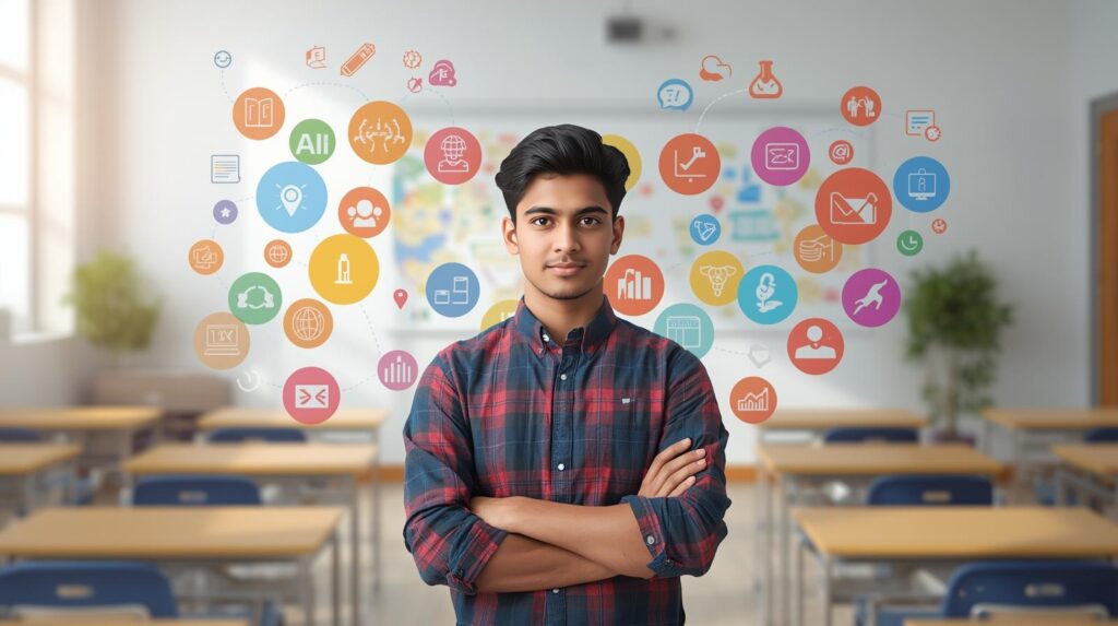 Show the concept of identifying skills before choosing a career.